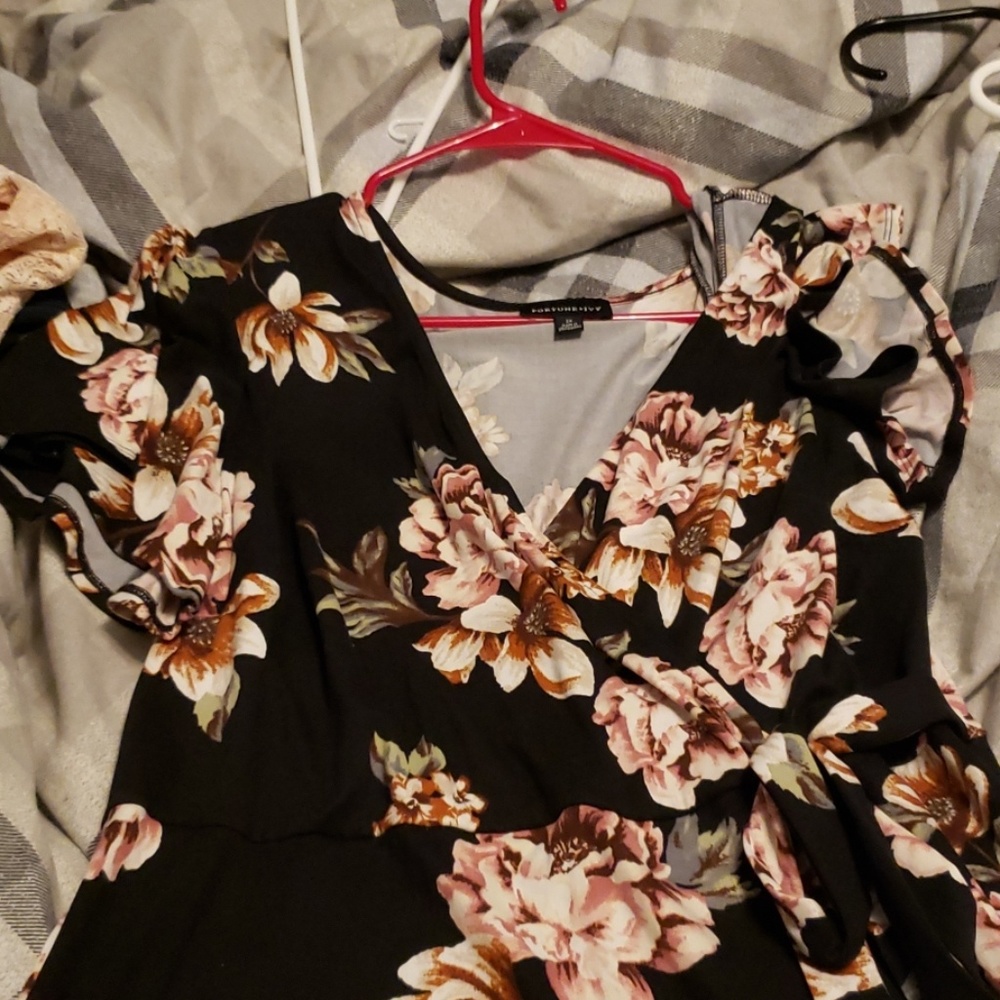 Fortune and ivy faux wrap dress